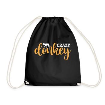 Crazy Donkey - Turnbeutel - Schwarz - Vorne