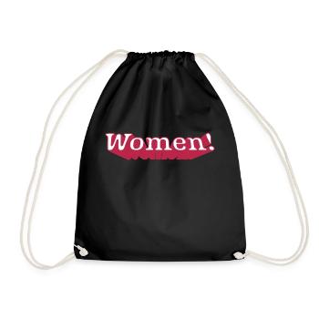 Women - Drawstring Bag - black - Front