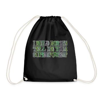 funny sayings happy sci fi birthday present idea - Turnbeutel - Schwarz - Vorne