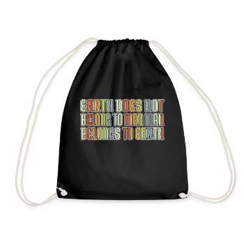 clean the seas amusing sayings animal statement - Turnbeutel - Schwarz - Vorne