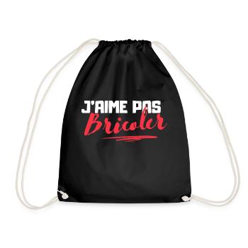 j'aime pas le bricolage - Sac de sport léger - noir - Devant
