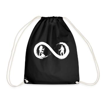 Hiking to infinity - Drawstring Bag - black - Front