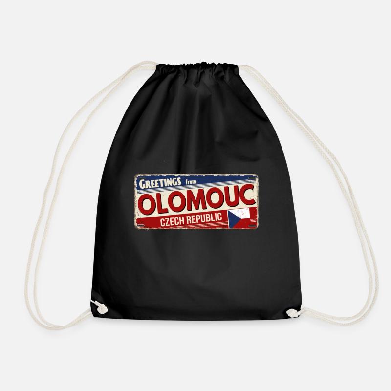 Olomouc Schild - Turnbeutel - Schwarz