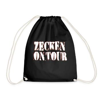 Zecken on Tour - Turnbeutel - Schwarz - Vorne