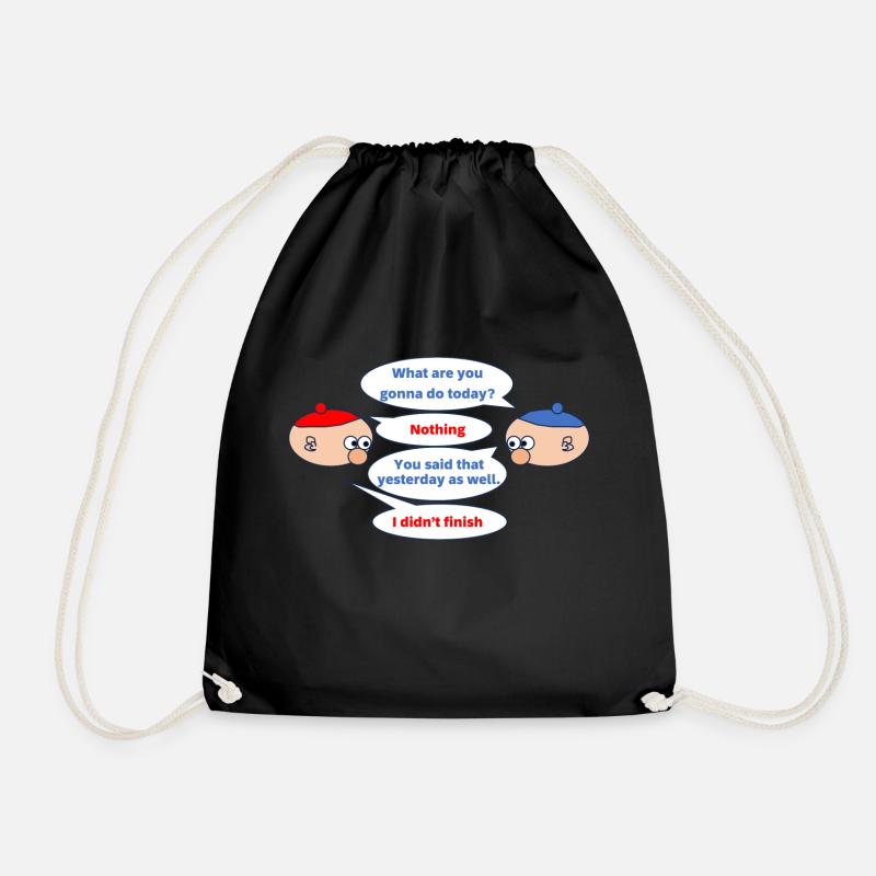 Do today - Drawstring Bag - black