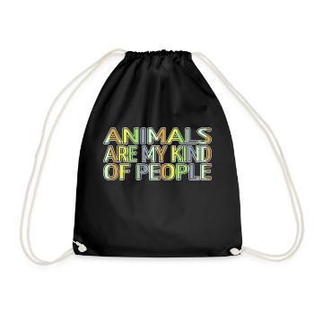 animal rights activists animal welfare present - Turnbeutel - Schwarz - Vorne