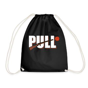 Pull Skeet Shooting Trapshooting - Turnbeutel - Schwarz - Vorne