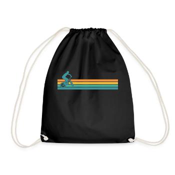 Bmx Bicycle Retro Vintage - Drawstring Bag - black - Front