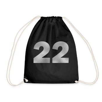 Birthday 22 years - Drawstring Bag - black - Front