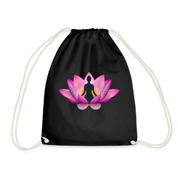 Méditation du Lotus Paix Intérieure - Sac de sport léger - noir - Devant