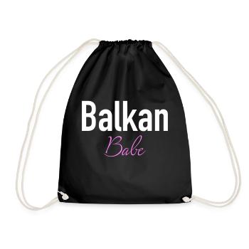 Balkan Babe Shirt, Mode für Selbstbewußte Leute. - Turnbeutel - Schwarz - Vorne