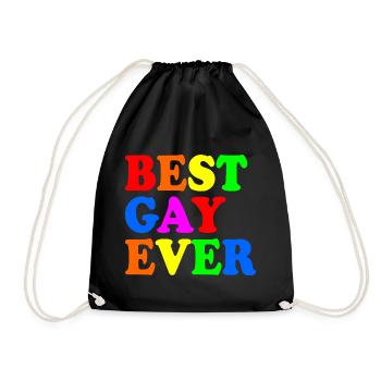 Best gay ever - Turnbeutel - Schwarz - Vorne