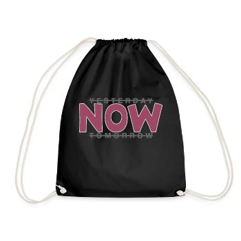 Vivre maintenant - vivre dans l’ici et maintenant - Sac de sport léger - noir - Devant