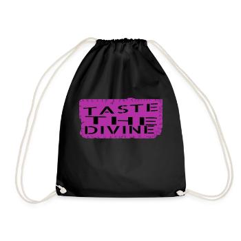 flavor enhancement quote gastronomic delight - Drawstring Bag - black - Front