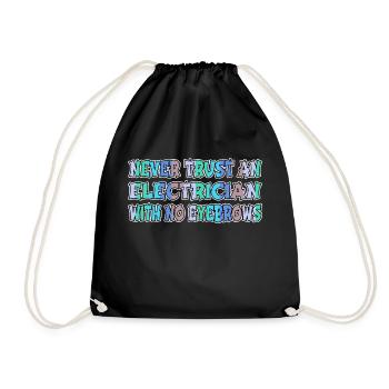 electrical engineer electrical electrician gift - Turnbeutel - Schwarz - Vorne