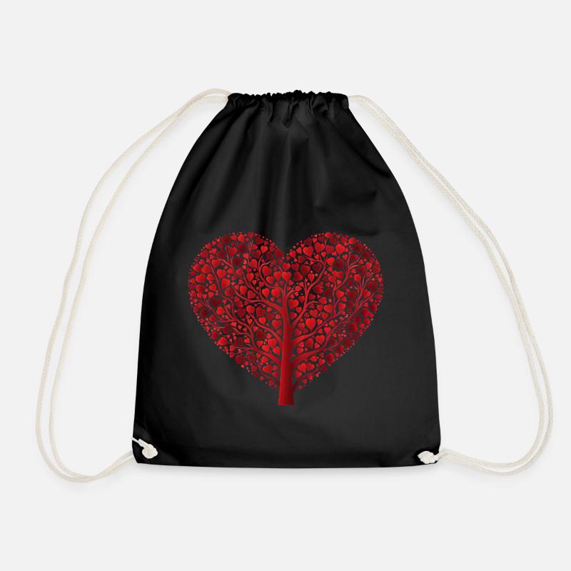 Cœur - Sac de sport léger - noir