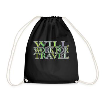 Far Away Countries Birthday Cool Geek Funny - Drawstring Bag - black - Front
