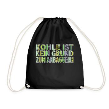 grüne lebensstiltipps geburtstagsgeschenkidee - Turnbeutel - Schwarz - Vorne