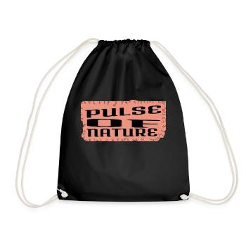 rhythmic heartbeat awesome soothing heartbeat - Drawstring Bag - black - Front