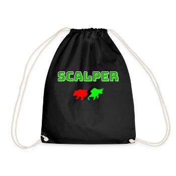 Scalper Trader Geschenkidee online T-Shirt shoppen - Turnbeutel - Schwarz - Vorne