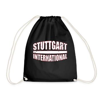 Stuttgart International Fußball - Turnbeutel - Schwarz - Vorne
