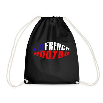 I am French and you - Drawstring Bag - black - Front
