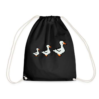 Pixel Ducks - Drawstring Bag - black - Front