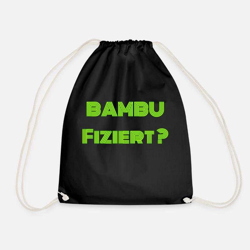 Bambufiziert 01 - Turnbeutel - Schwarz