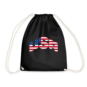 USA - Drawstring Bag - black - Front