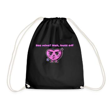 Bee mine? Nah, buzz off - Drawstring Bag - black - Front