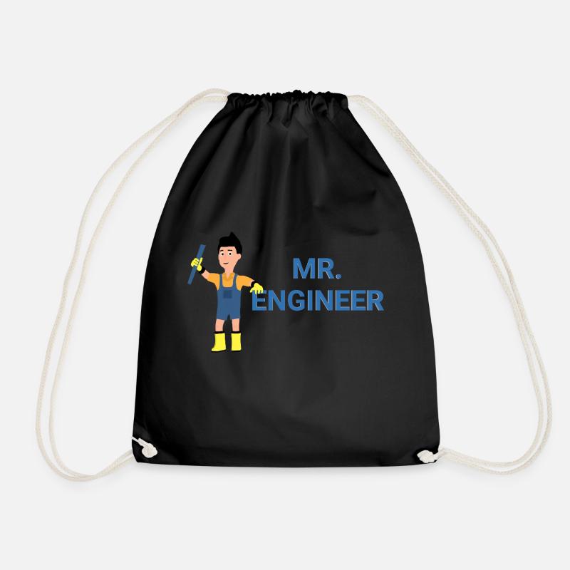 Herr Ingenieur - Turnbeutel - Schwarz