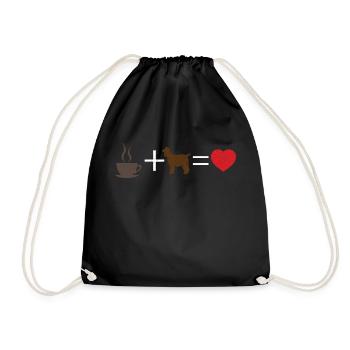 Chien / Cocker café + Cocker = - Sac de sport léger - noir - Devant