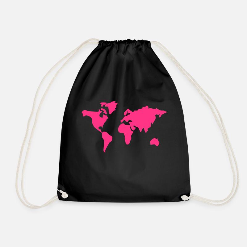 world of - Drawstring Bag - black