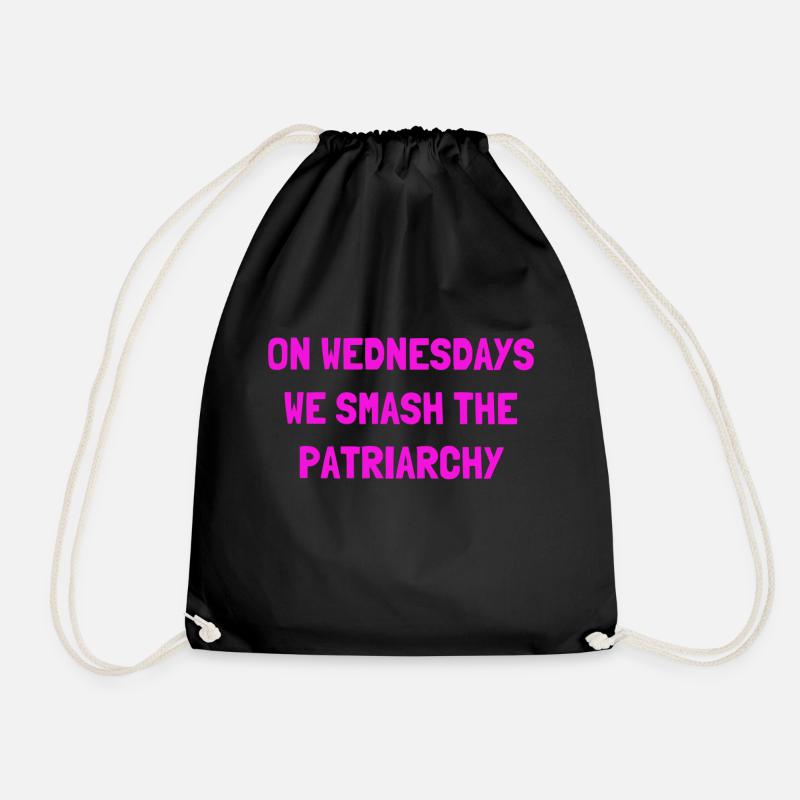 SMASH THE PATRIARCHY - Drawstring Bag - black