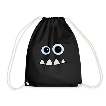 Monster Face - Turnbeutel - Schwarz - Vorne
