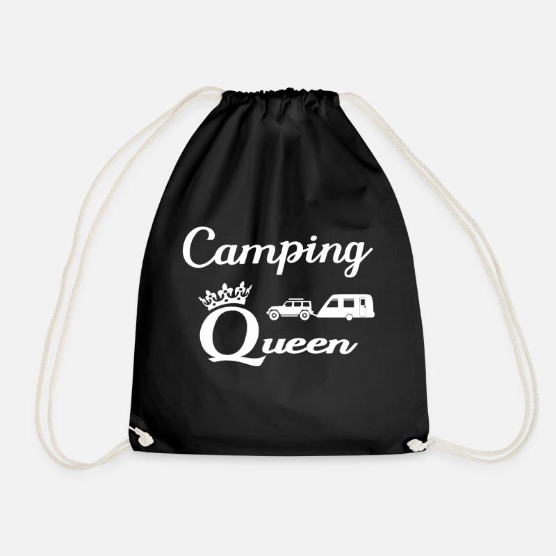 Camping Queen - Turnbeutel - Schwarz