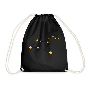 Leo Zodiac Constellation - Drawstring Bag - black - Front