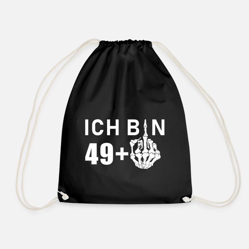 Ich bin 49 plus 1 - 50 Geburtstag - Turnbeutel - Schwarz