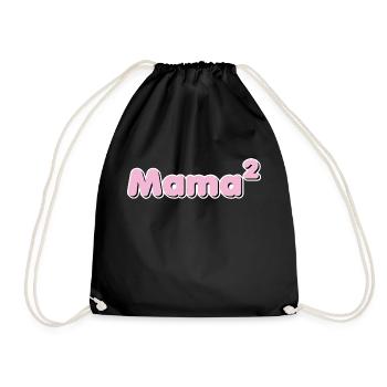 Mama hoch 2 - Turnbeutel - Schwarz - Vorne