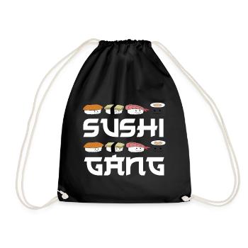 Sushigang Sushiarten saying with faces - Drawstring Bag - black - Front