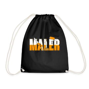 Maler | Lackierer Meister Gesellenprüfung - Turnbeutel - Schwarz - Vorne