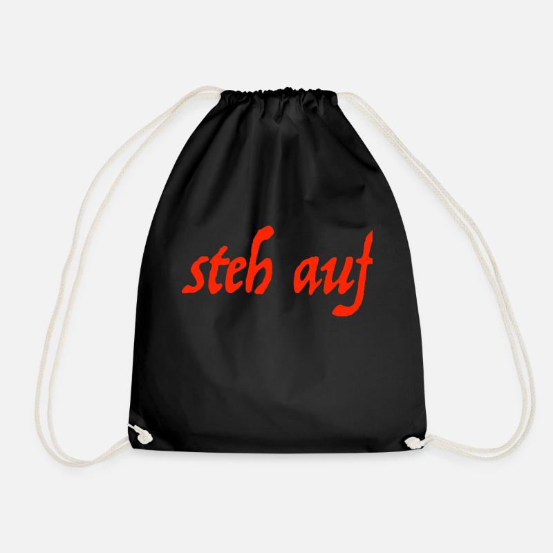 steh auf - Turnbeutel - Schwarz