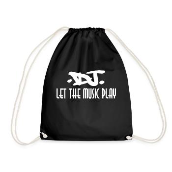 DJ let the music play - Turnbeutel - Schwarz - Vorne