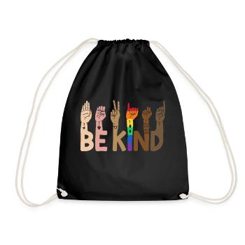 Be Enfant LGBT Arc-en-ciel - Sac de sport léger - noir - Devant
