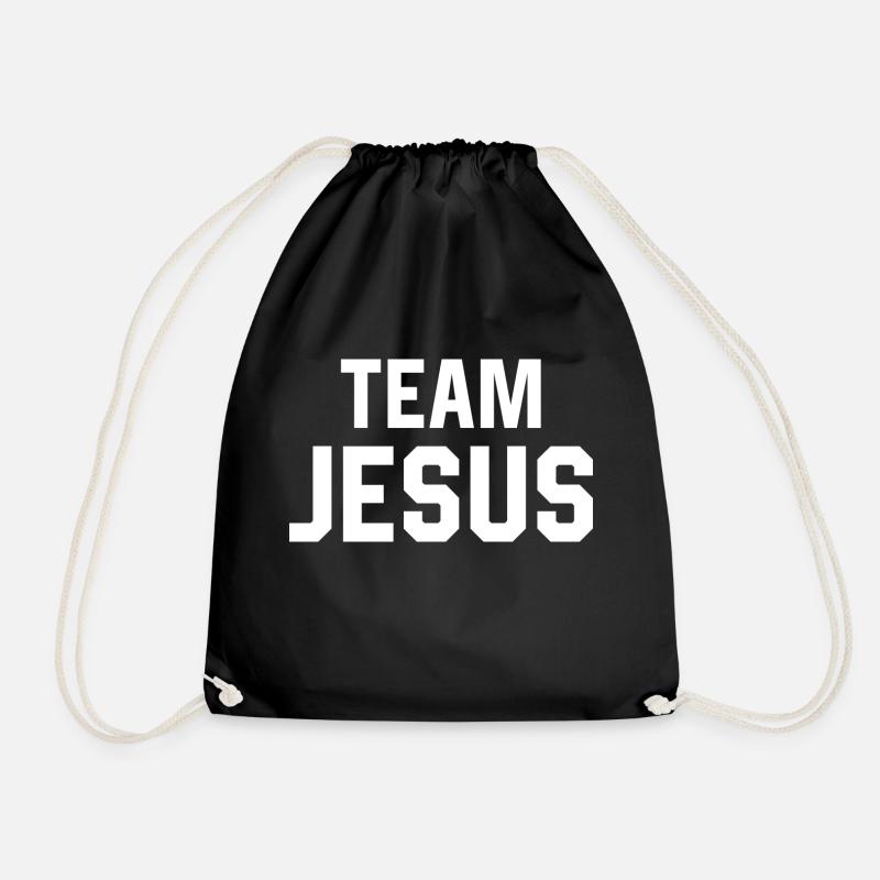 Team Jesus - Drawstring Bag - black