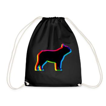 CMYK French Bulldog - Drawstring Bag - black - Front