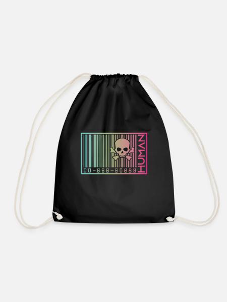 HUMAN 77 - Drawstring Bag - black