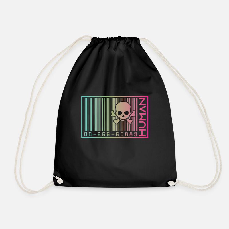 HUMAN 77 - Drawstring Bag - black