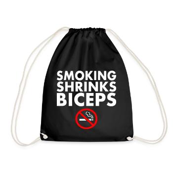 Smoking shrinks the biceps - Sac de sport léger - noir - Devant