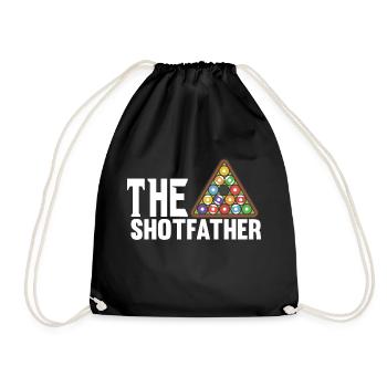 Das Shotfather Pool Billard Snooker - Turnbeutel - Schwarz - Vorne